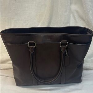 Coach Bleecker Weekend Tote Bag Brown Leather in Fawn